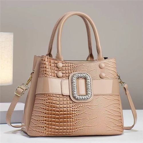 Ladies Handbag  New Fashion Simple and Elegant Large Capacity Crocodile Pattern Single Shoulder Crossbody Bag Stylish