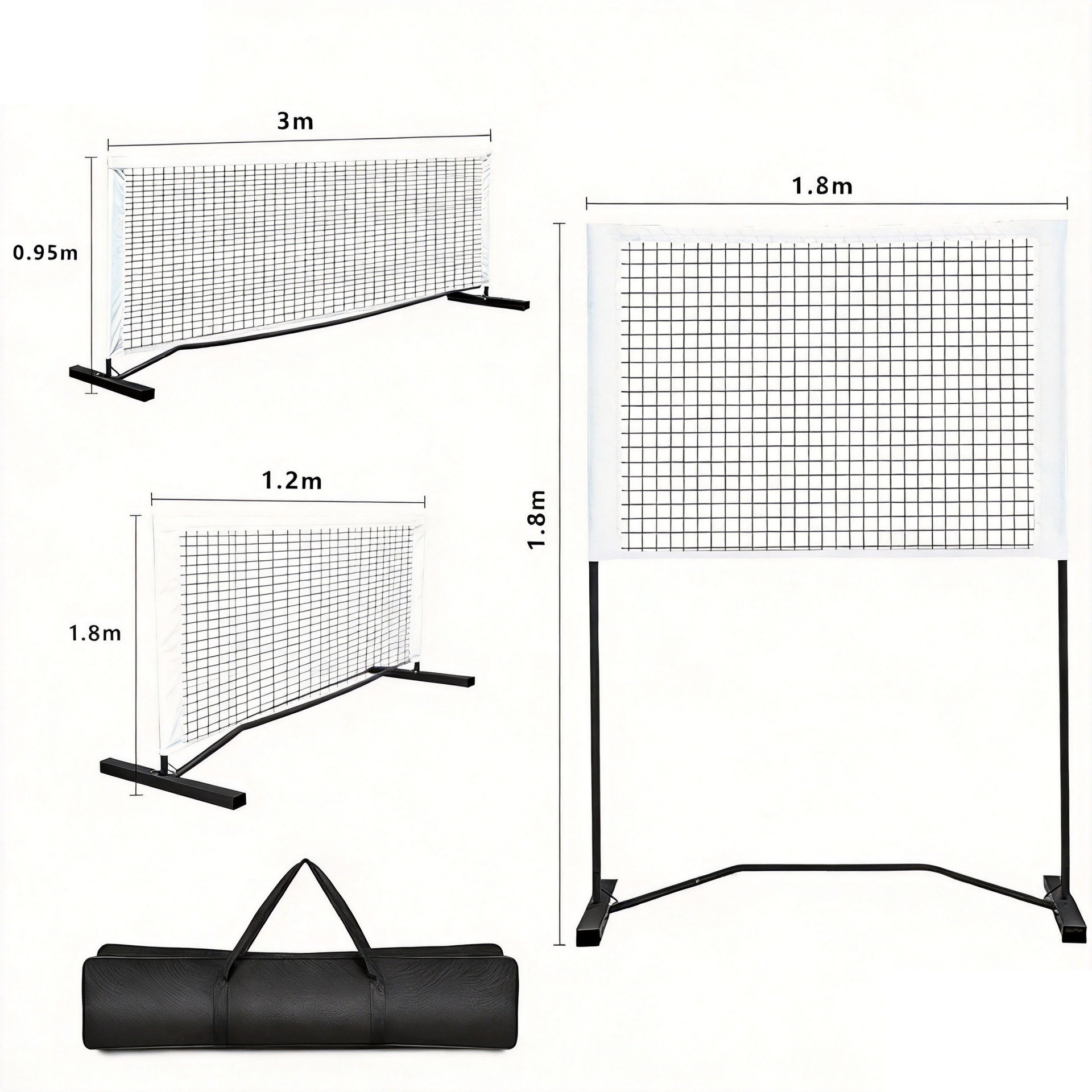 In-Stock 3-in-1 Portable Pickleball Net for Home and Outdoor Use, Removable Pickleball Net Stand, Dropshipping Available