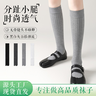 Toe Socks Children's Lower Leg Knee-to-Knee Stocking Two-toe Socks Pig's Trotter Socks Ins-style All-match Boneless Slimming Stockings