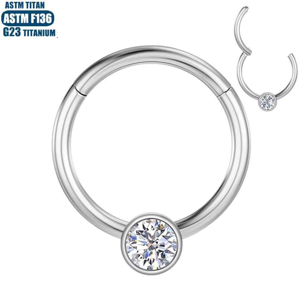 Pointed labret stud close-up product detail