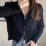 连帽显瘦秋冬灰色针织衫
