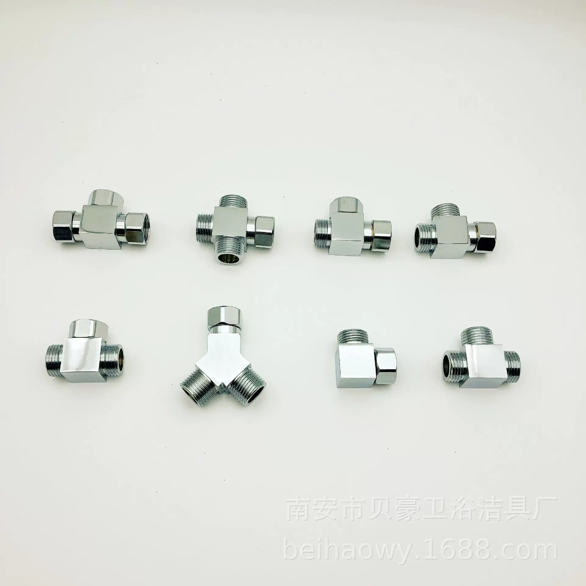 全铜4分三通一进双出分水器分水阀太阳能热水器一分二路接头水管