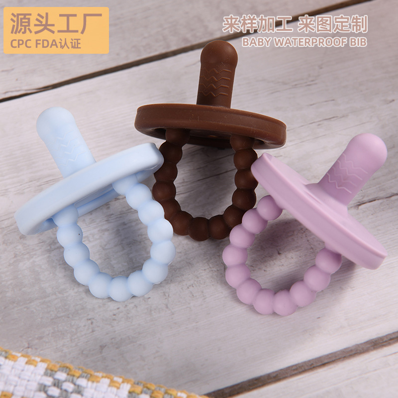 Manufactor customized Food grade silica gel baby Bite bite Toys baby Appease nipple wholesale