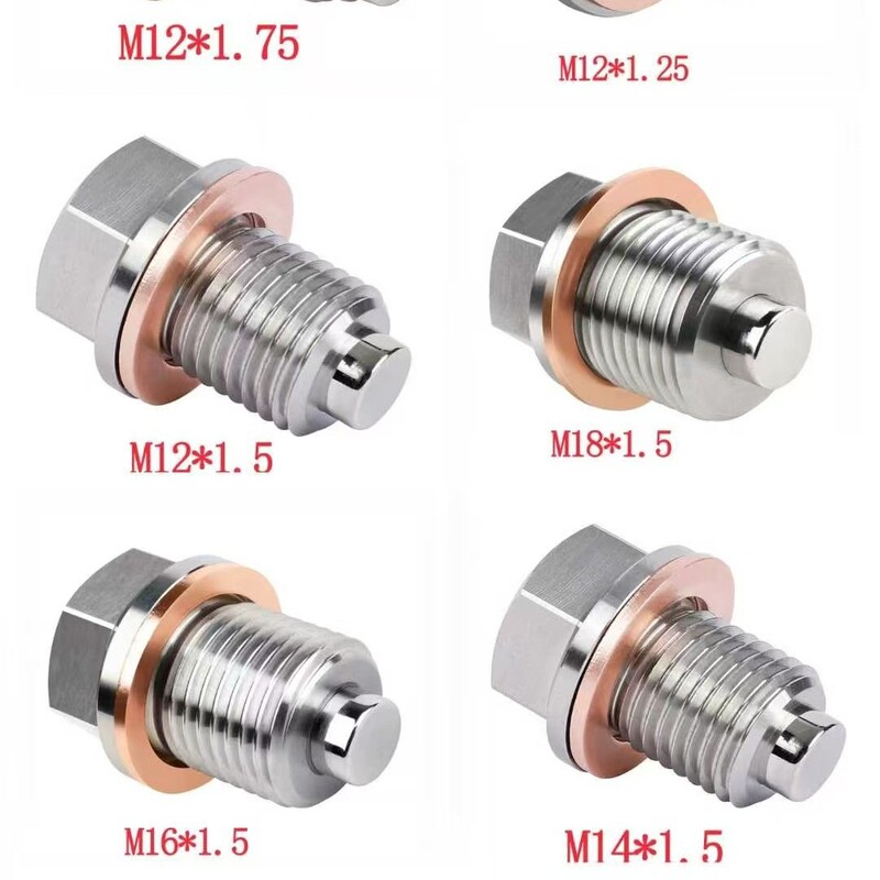 Automotive Supplies 304 Stainless Steel Strong Magnetic Oil Drain Screw Engine Oil Pan Drain Screw Universal for All Models