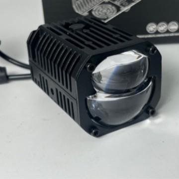 W80 Motorcycle External Spotlight Electric Vehicle Dual Light Lens Matrix 50W Spotlight Waterproof Small Cannon 12-80V