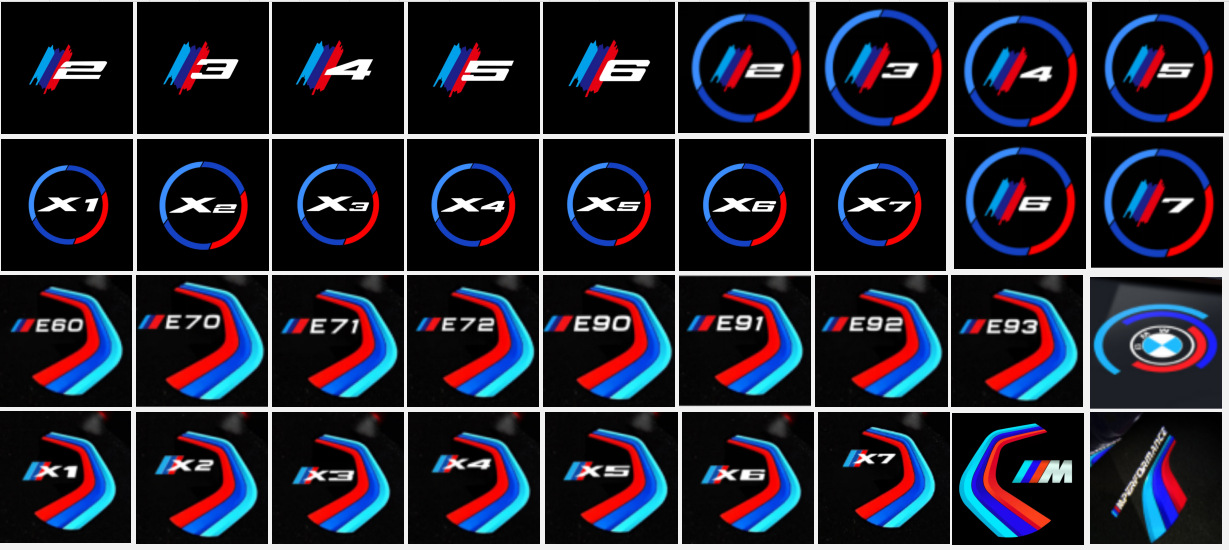 Aplicable a BMW Luz de bienvenida nuevo 3 5 7 Serie 5bli GT X5X6 lámpara de proyección láser modificada lámpara de puerta decorativa