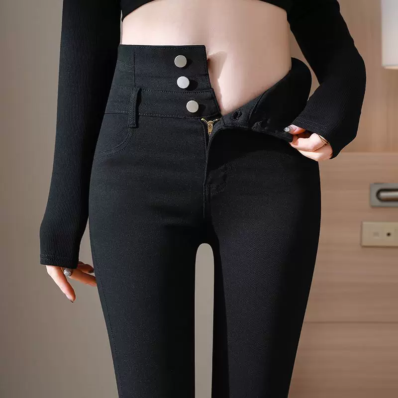 Чёрные л leggings, брюки, тонкая эластичная облегающая юбка-карандаш, для подростков, облегающие