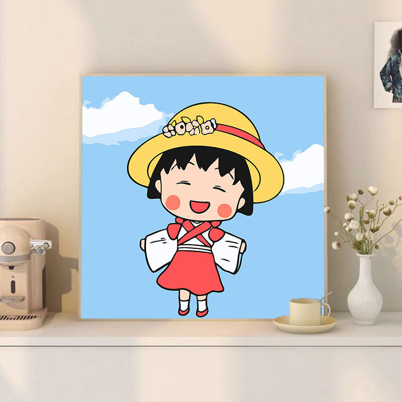 宮崎駿デジタル油絵DIY手描きぬりえ夏目友人帳ポニョ二次元アクリル画インスタ風|undefined