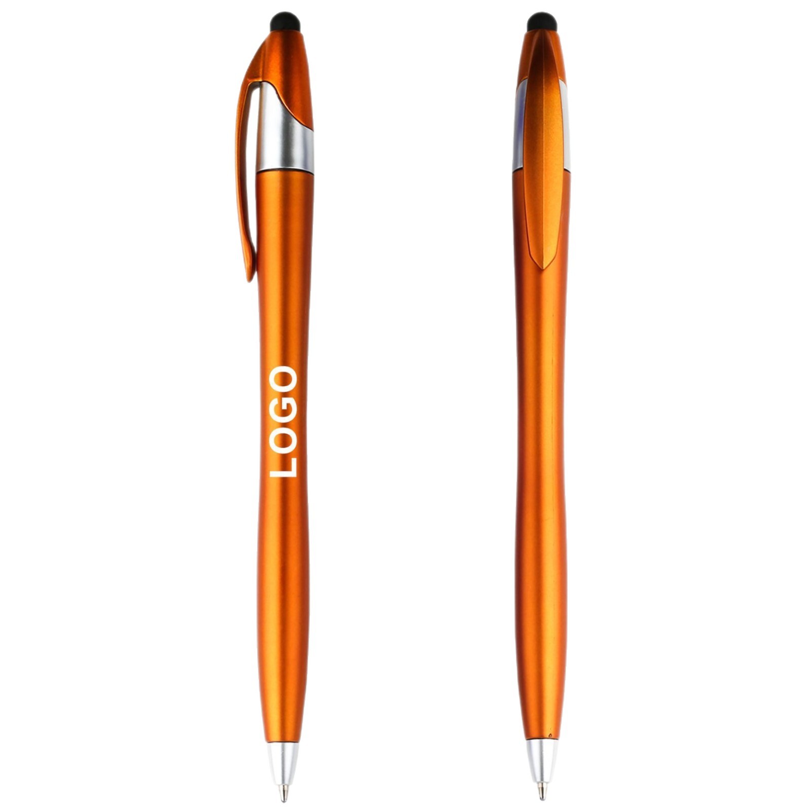 Inventario mayorista de fabricación de cabeza táctil suministro de bolígrafo de color metálico calabaza de pintura mate bolígrafo de marketing publicitario