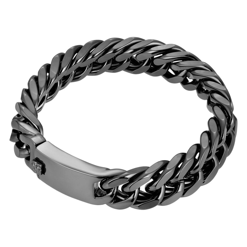 Europa y América moda 18K chapado en oro pulsera personalidad dominante hombres electrochapado aleación doble hebilla moda elegante pulsera