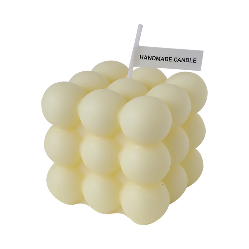 Vela perfumada de cera de soja con forma de cubo de Rubik, recuerdo, adorno creativo de celebridad de Internet, restaurante de habitación de alta gama