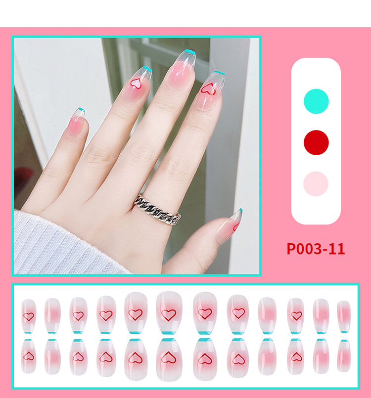 Chessboard Lattice Disassembly Removable Nail Stickers Fake Nails display picture 10