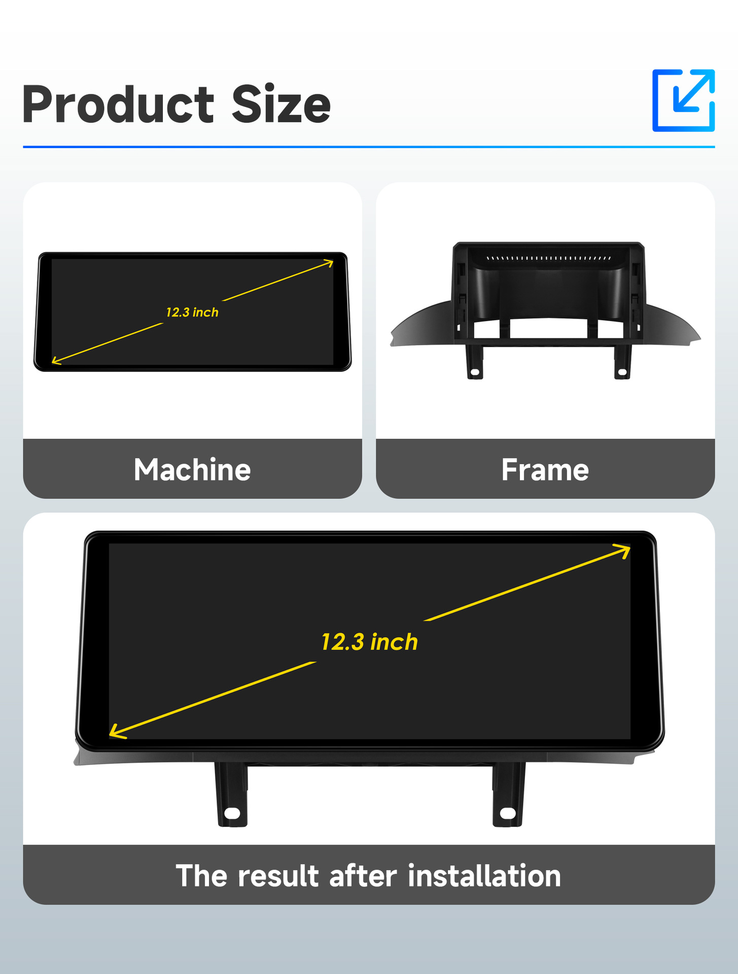 Suitable for BMW 3 Series F30 F35 EVO car central control large screen navigation Carplay reversing image player