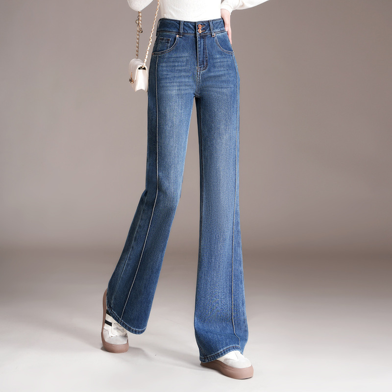 Fashionable Versatile Slim-Fit Light Luxury High-Waisted Women's Jeans 2026 Spring and Autumn New Style Drapey Slimming Flared Pants Fashionable Versatile Slim-Fit Light Luxury High-Waisted Women's Jeans 2026 Spring and Autumn New Style Drapey Slimming Flared Pants