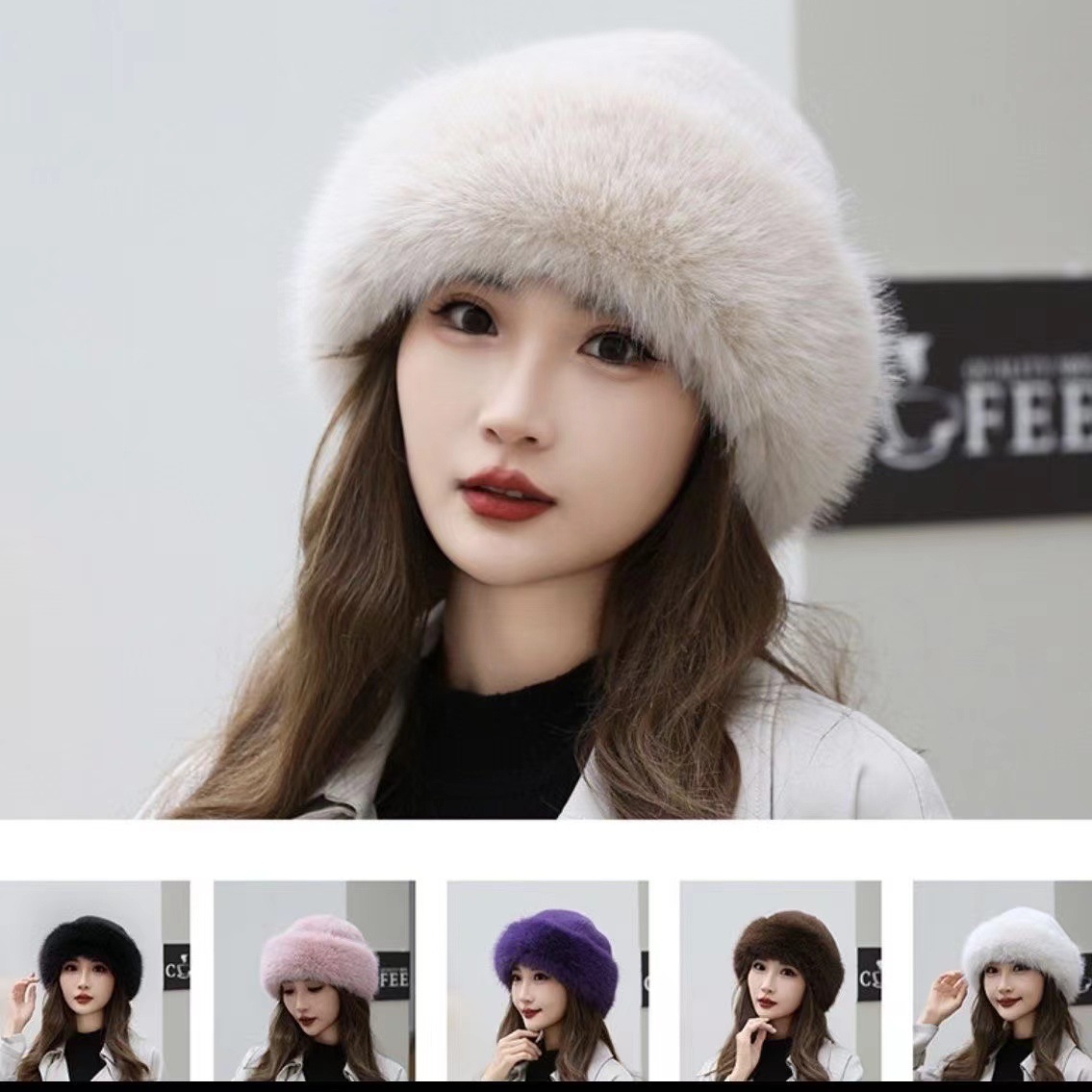 200g Weight Beanie Hat Hats Type Daily Occasion Polyester Material Solid Color Pattern Autumn&Winter Season Women's Gender Simple Style, IG Style Style Eaveless Rim Winter Woolen Hat Women's Autumn And Winter Korean Warm Hat Fashion Solid Color Face-Looking Little Wild Mongolian Hat Thickened 4