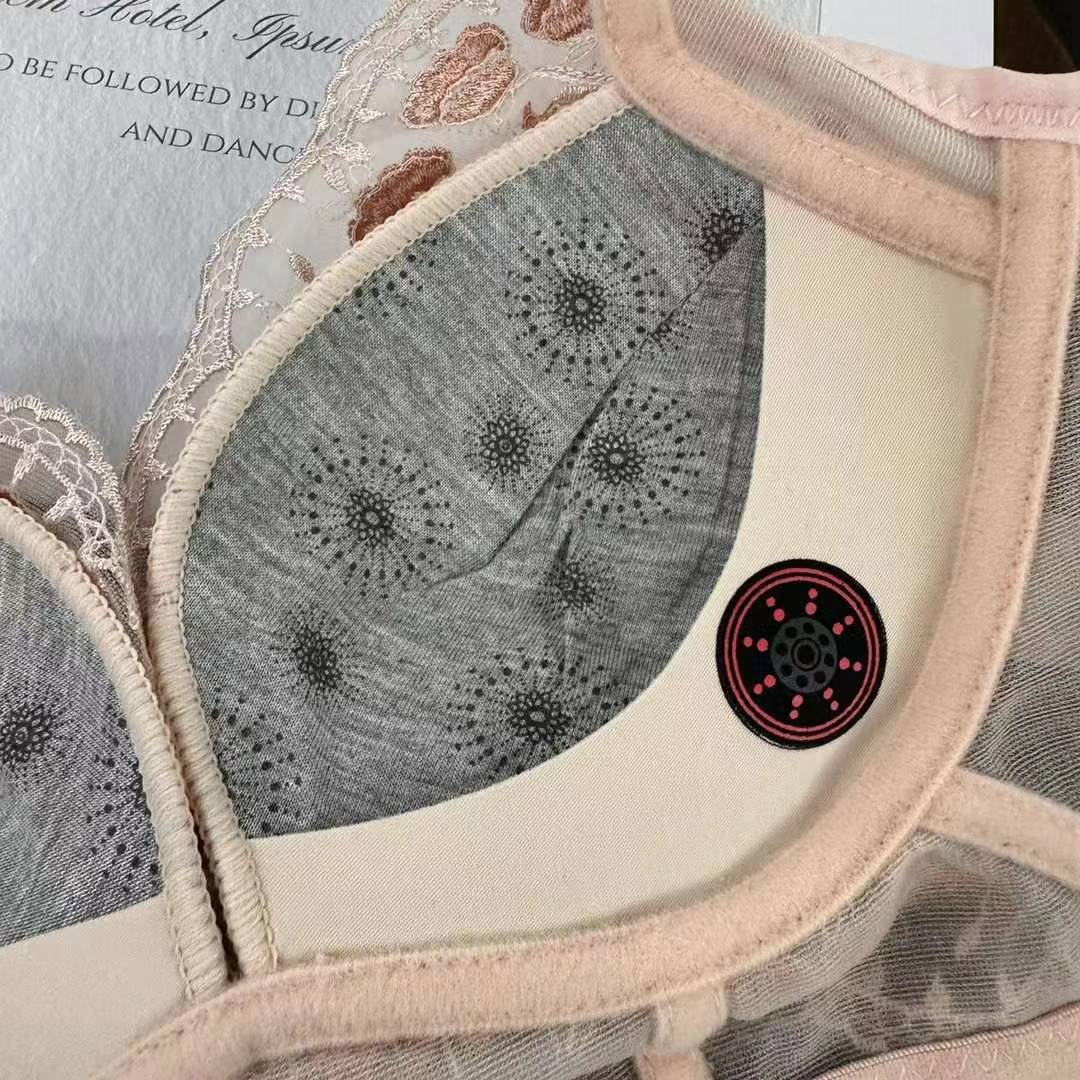 Nuevo sujetador de alta calidad de moda de encaje jacquard transpirable ajustable confortable tipo de botón múltiple tipo de ropa interior de mujer