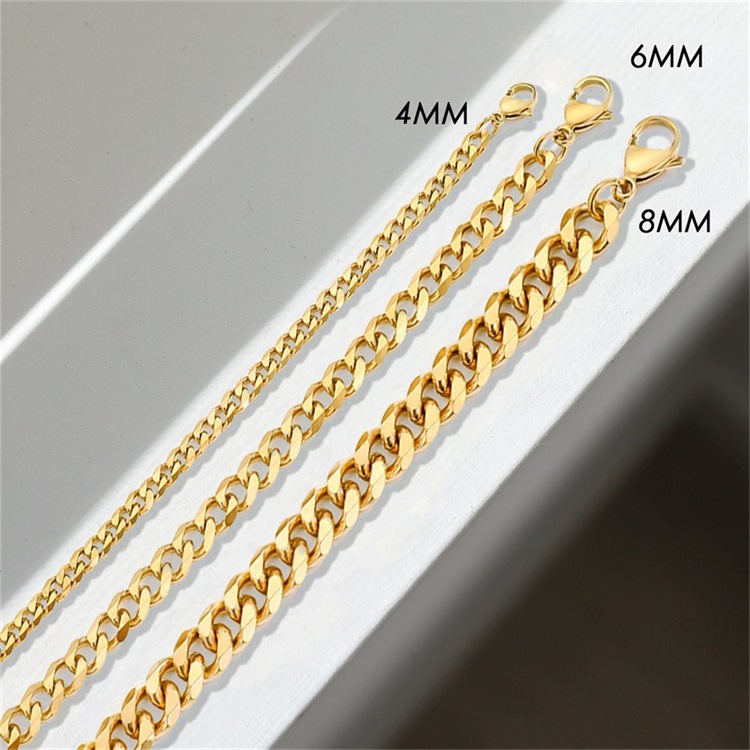 U Shape Pattern Women'S Gender PVD Coated 14K Gold Real Gold Plated U Shape Stainless Steel Fashion Waterproof Non Tarnish 304 Stainless Steel Bracelets