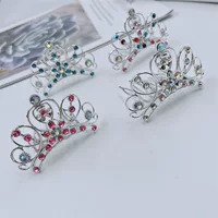 Новый головной убор с короной, детская заколка для волос, корона для девочек, день рождения, Расческа с бриллиантами, 2 юаня, поставка из магазина