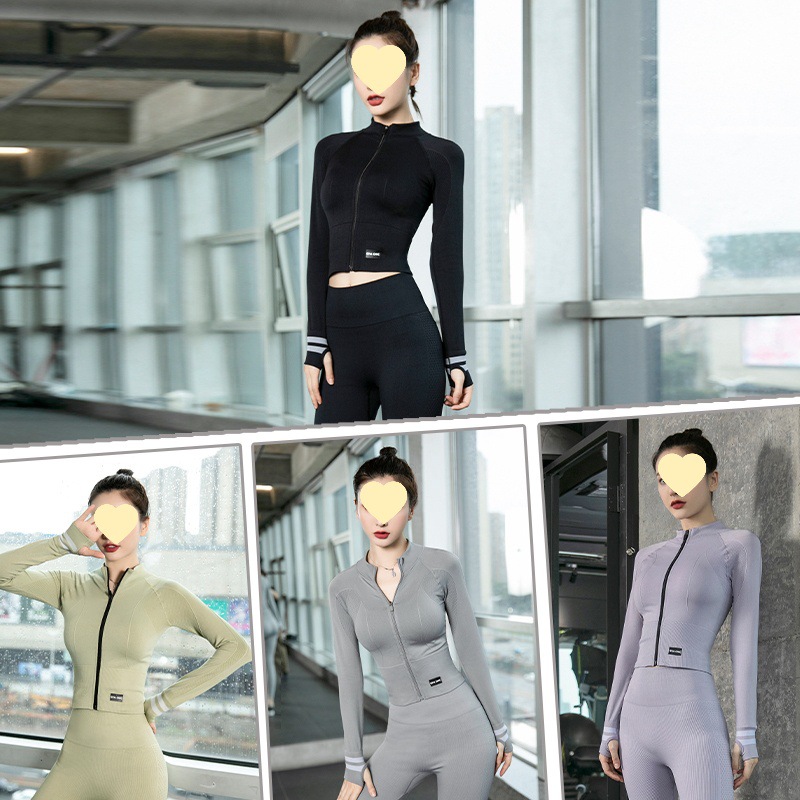 요가 옷 꽉 끼는 슬리밍 빠른 건조 긴 소매 여름 2024 새로운 인터넷 인기있는 전문 아침 달리기 세트 여성을위한 피트니스 옷