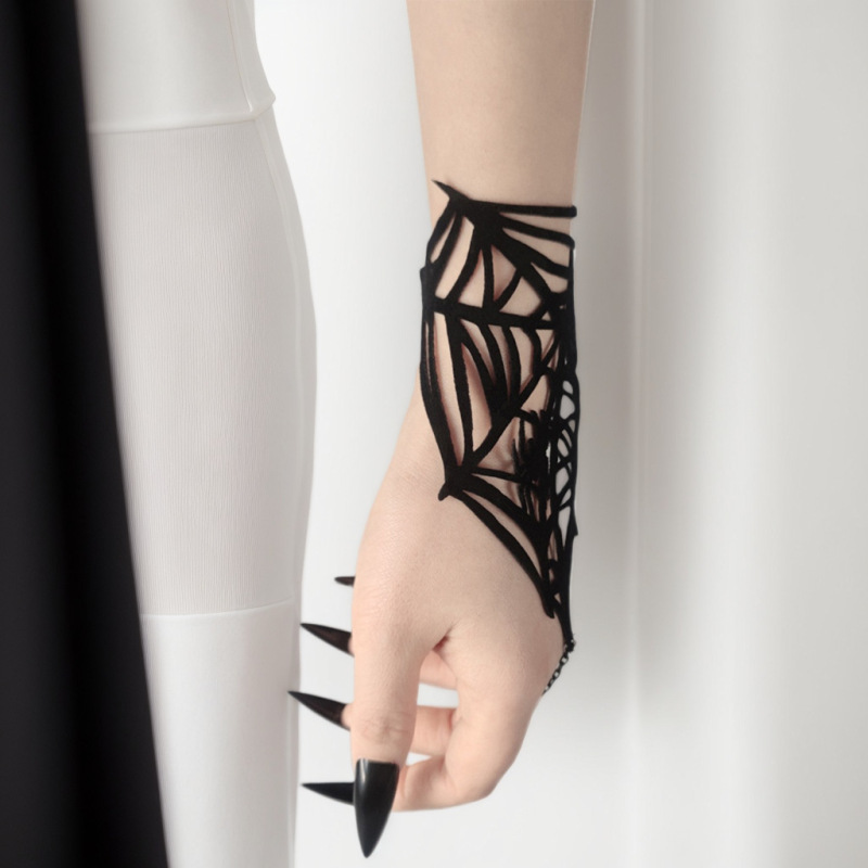 Cross-Border Spider Web Bracelet Halloween Ghost Festival Easter Carnival Party Finger Chain Gothic Style Jewelry Cross-Border Spider Web Bracelet Halloween Ghost Festival Easter Carnival Party Finger Chain Gothic Style Jewelry
