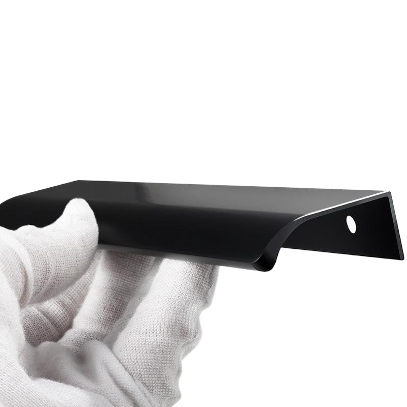 1,2 de espesor de aleación de aluminio de arco borde sellado de la manija del gabinete del cajón del Gabinete puerta invisible mango largo de la puerta del armario manija al por mayor