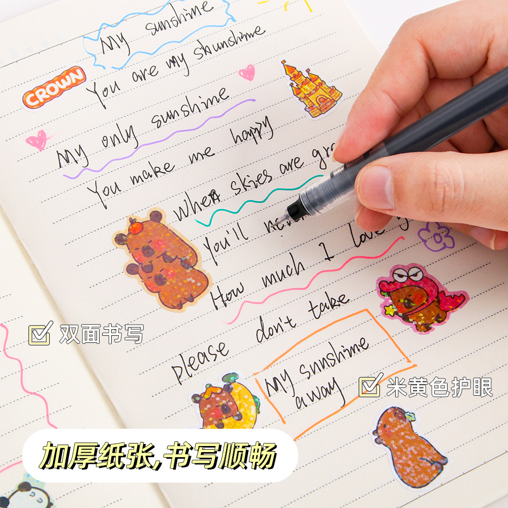 Creativo dibujos animados A5 libro de línea de estudiantes papelería suave copiar diario engrosado línea horizontal cuaderno pequeño regalo al por mayor