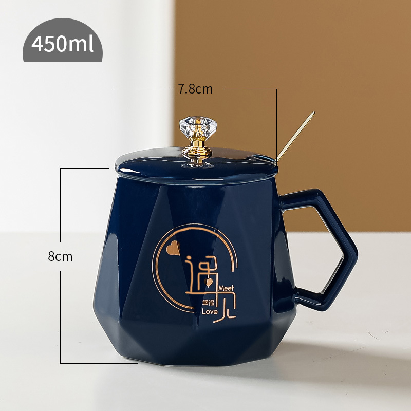 Taza de cerámica creativa, taza de oficina, taza de alto valor, taza de negocio, taza de marca de alta calidad, regalo de mano