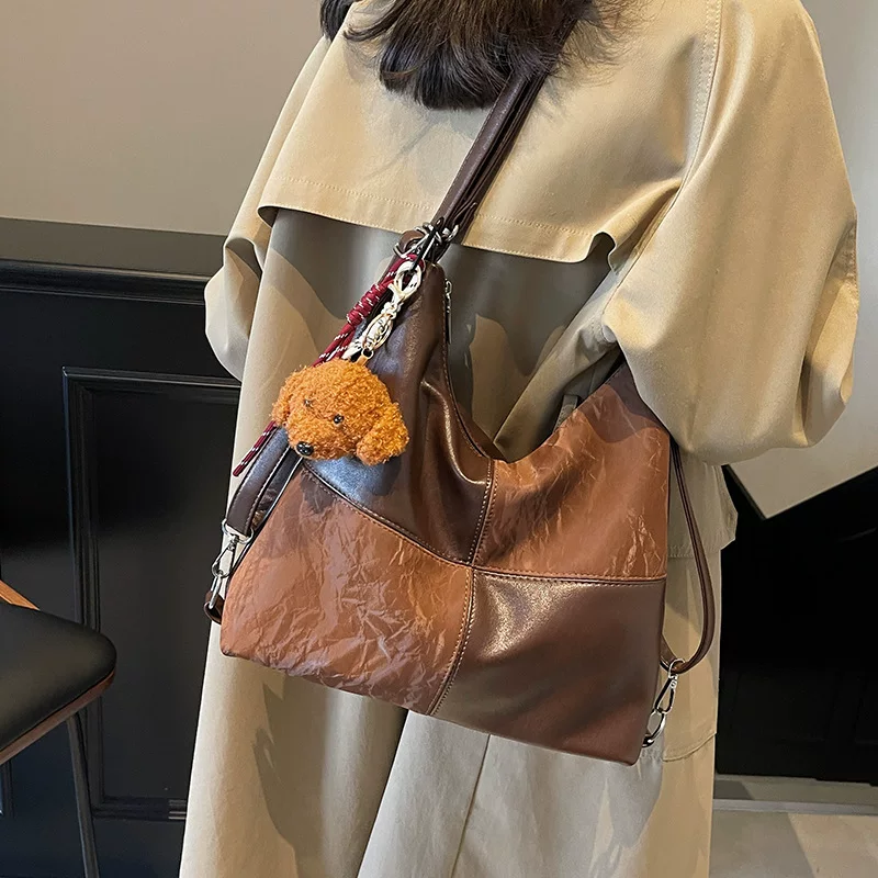 Capacious backpack, one-shoulder bag, demi-season universal shoulder bag