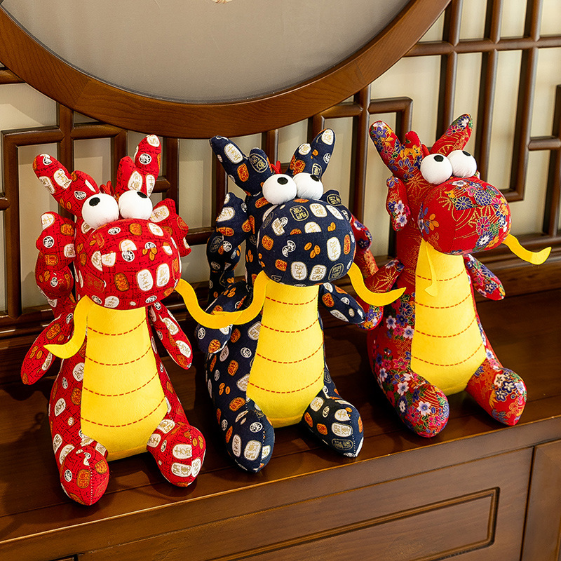2025 Año de la serpiente Mascota Muñeca Peluche Año del Dragón Muñeca Año Nuevo Año Nuevo Festival de Primavera Regalo al por mayor Logotipo