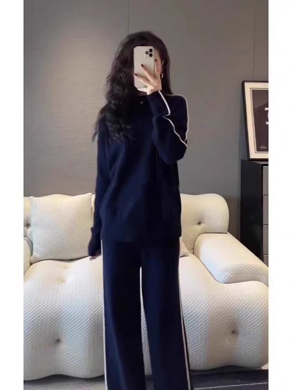 跨境 大码2025秋季运动套装女显瘦时尚卫衣女休闲两件套胖mm300斤|undefined