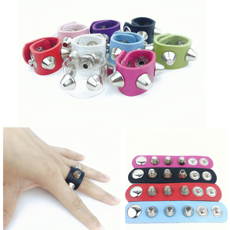 European and American trendy jewelry/fashion jewelry PENGKE non-mainstream couple ring rivet hip-hop performance ring