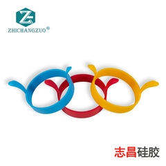Manufacturer Direct Supply Double-Ear Round Silicone Egg Cooker, Colored Silicone Kitchen Egg Mold