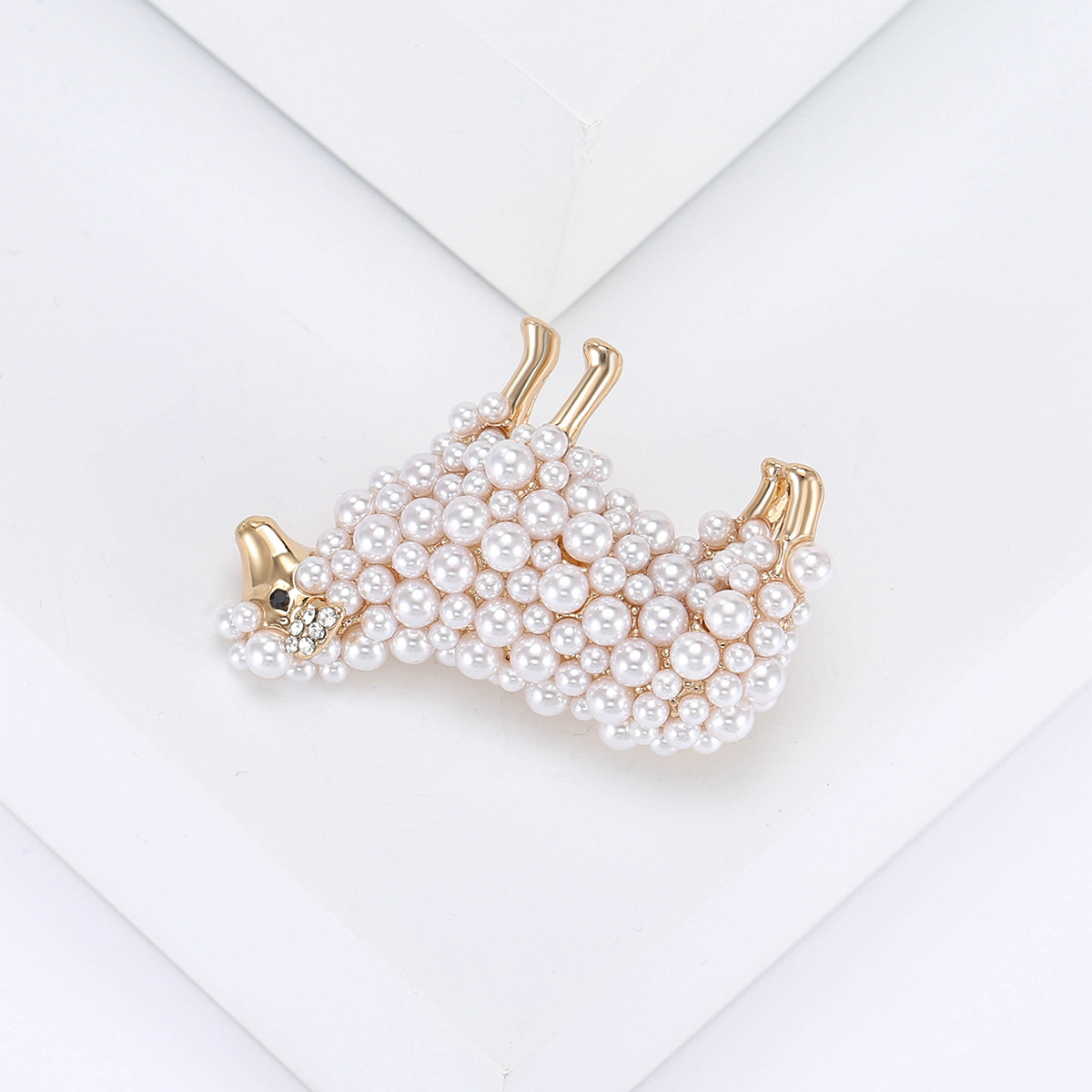 Sheep Pattern Cute Pin Sheep Alloy Inlay Pearl Zircon Women's Brooches