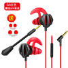 Cross -border new sports headset in -ear transparent heavy bass running chicken game wired headphones around ear