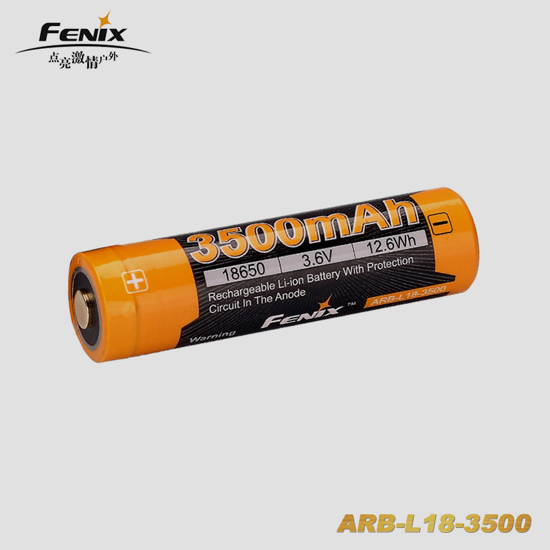 Fenix ARB-L18 18650 3500mAh Rechargeable Lithium Battery with Protection Board (Pointed Tip)
