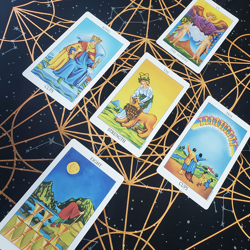 Rider Waite Tarot Oracle Cards Orange Knight Party Game Deck_voghion.com