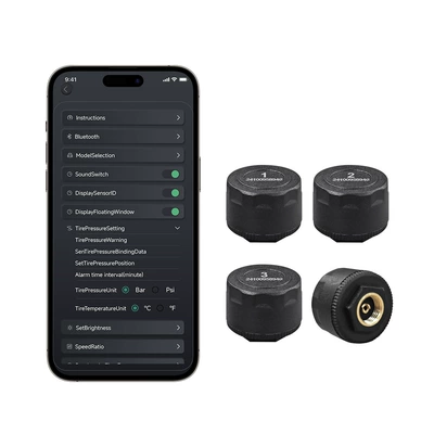 Careud/Kaiyou Motorcycle Car Mobile Tire pressure monitoring system - 4-rounds