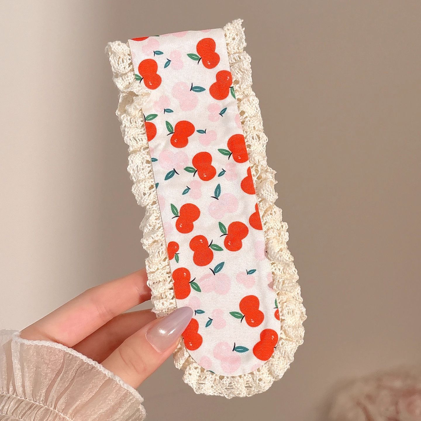 Flor triturada de punto banda de cabello fijación francesa velcro pegatinas para el cabello mujeres no comprimen el cabello lavar la cara banda de cabello tocado