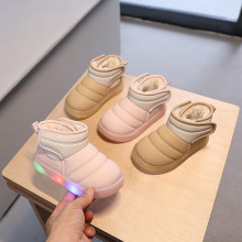 亮灯小孩儿童鞋子1-6岁3男童雪地靴女童加绒加厚棉鞋宝宝步鞋潮学