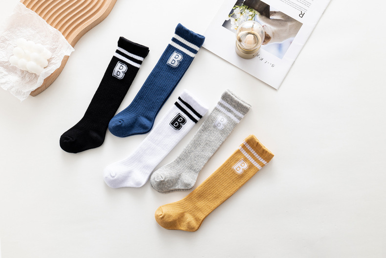 Children Unisex Fashion Stripe Cotton Over The Knee Socks 1 Set display picture 2