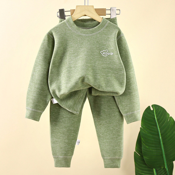 Cashmere silk children's keep warm set for men and women