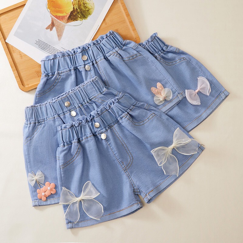 Children's Clothing Girls' Denim Shorts 2026 New Style Medium and Large Children's Thin Breathable Shorts for Girls Wholesale Children's Clothing Girls' Denim Shorts 2026 New Style Medium and Large Children's Thin Breathable Shorts for Girls Wholesale