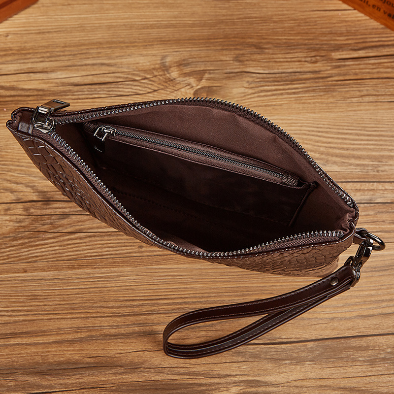 2025 New Men's Crocodile Briefcase - High Quality PU Leather Clutch Bag, Fashion Large Capacity Organizer Bag, Trendy Handbag for Young Professionals_voghion.com