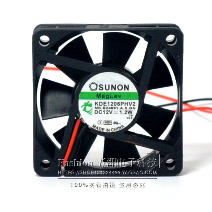 SUNON 6015 12V 1.2W KDE1206PHV2 Dc Suspension Magnetic Float Projection Monitoring Cooling Fan SUNON 6015 12V 1.2W KDE1206PHV2 Dc Suspension Magnetic Float Projection Monitoring Cooling Fan
