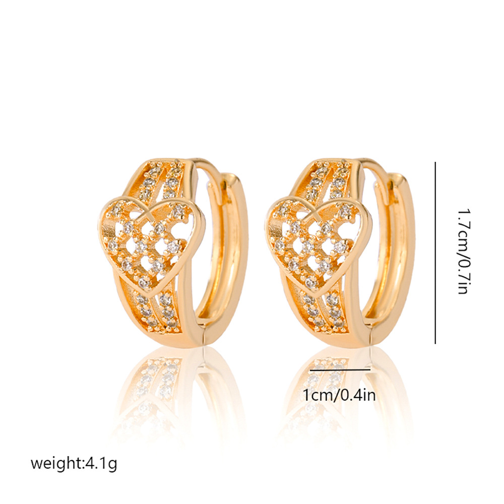 8g Weight Copper Ear Needle Material Zircon Inlay Material Earrings Classification 1 Pair Quantity Daily Occasion Copper Material Heart Shape, Crown, Rhombus Pattern Women's Gender Inlay Design Casual, Simple Style Style 1 Pair Casual Simple Style Heart Shape Crown Rhombus Inlay Copper Zircon Earrings 2