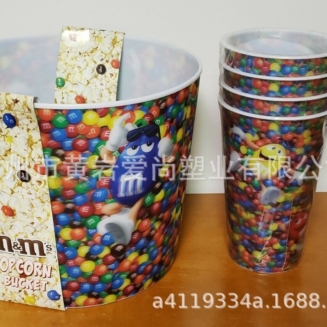 【美国热销】专业生产外销欧美食品级精美pp爆米花桶