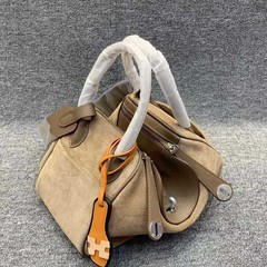 秋冬新作トップ牛革リンディバッグ高級感フロストスエードシングル肩枕バッグファッション斜め掛けハンドバッグ