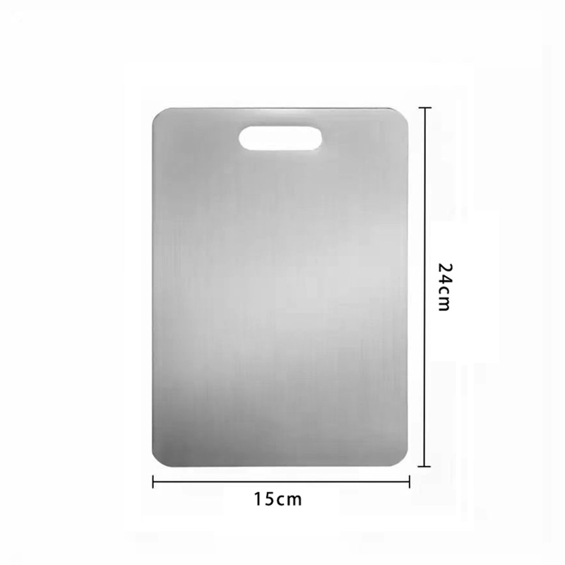 Cross-border 304 tablero de acero inoxidable antideslizante grueso tablero de corte de verduras tablero de corte doméstico tablero de corte de escritorio grande tablero de corte