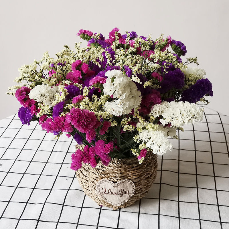 딥 퍼플 로즈 레드 화이트 30개 + 시트린 - 둥근 배꼽 바구니 포함