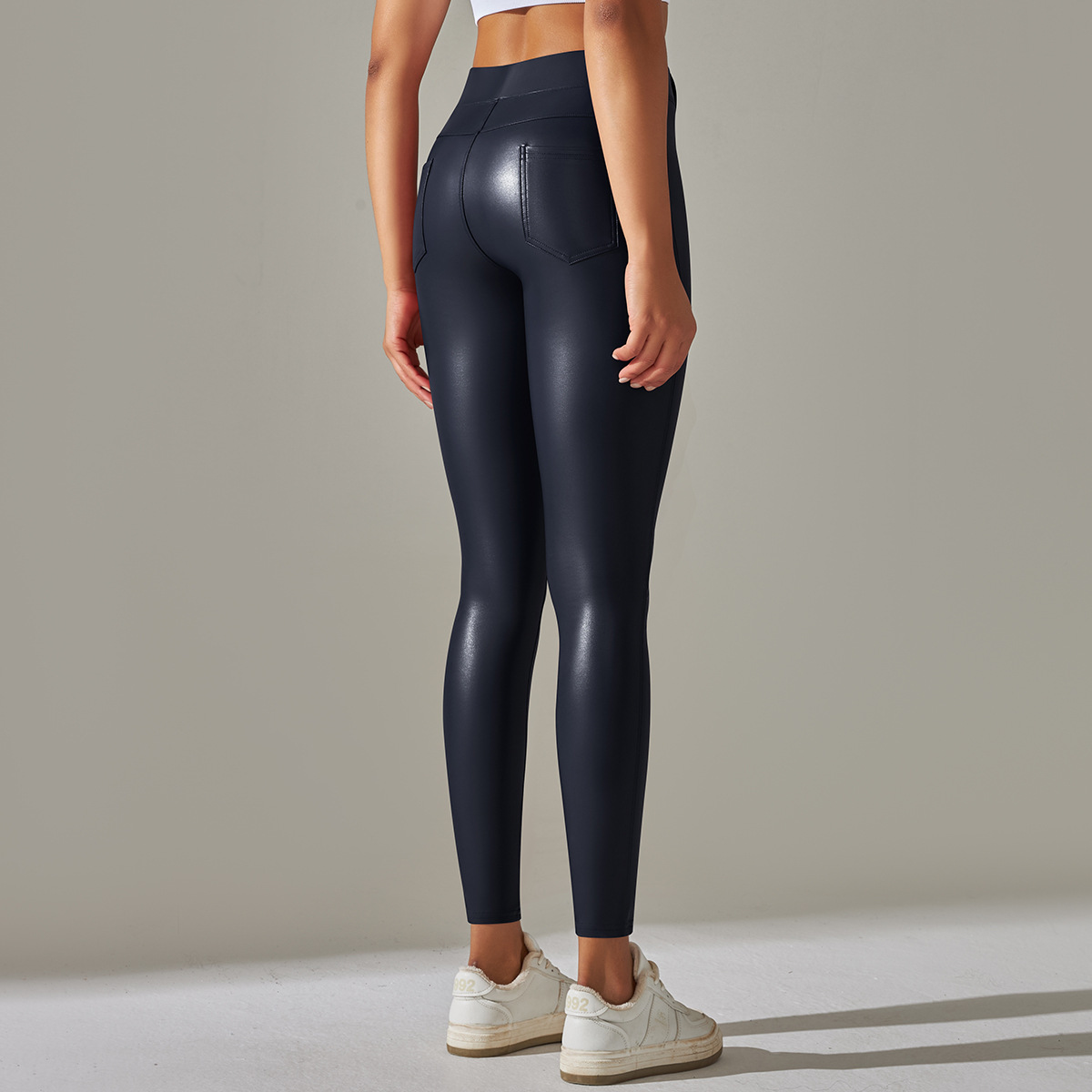 Modern Style Solid Color Chemical Fiber Blending Polyester Active Bottoms Skinny Pants display picture 75